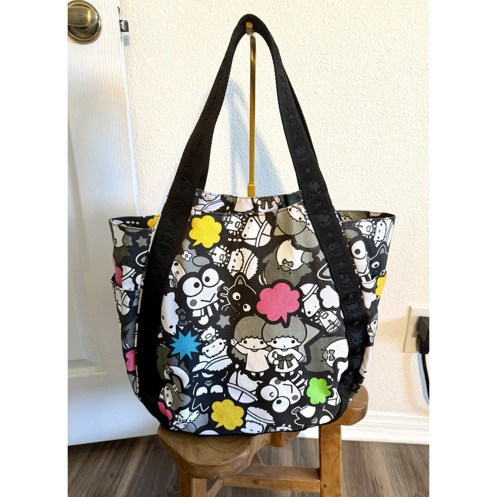 Sanrio Tote Bag Canvas Nylon Hello Kitty My Melody Chococat Kero Twin Stars